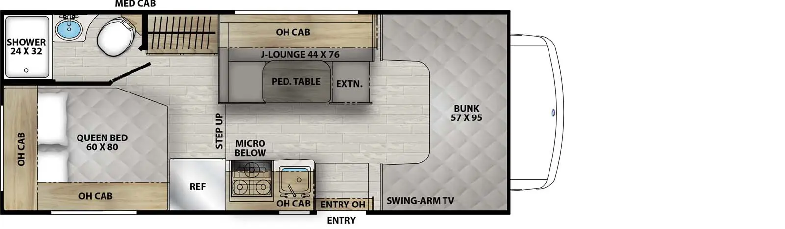 210QSS - Ford E-350 Floorplan Image